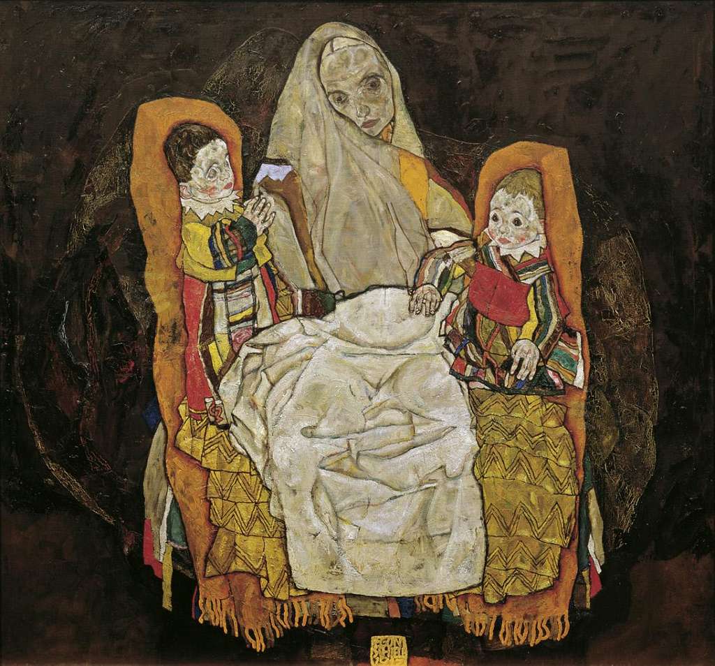 Mother with Two Children III by Egon Schiele